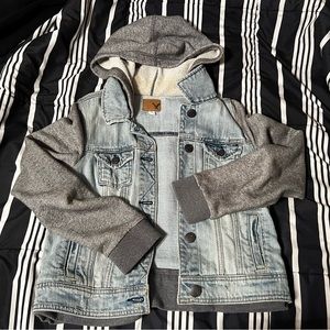 Hooded denim jacket